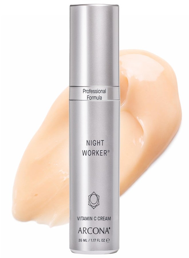 ARCONA Night Worker Vitamin C + Lactic Acid Repair Cream – 1.17 oz Skin Brightening Night Moisturizer, Targets Dullness, Fine Lines & Dryness | Clean Beauty | For All Skin Types - Image 1